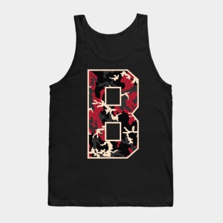 Initial Capital Letter B Camo Alphabet Gift Women Men Boys Girls Tank Top